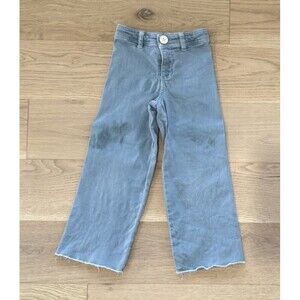 Zara Girls Wide Leg Pants Blue High Rise 4-5 4 5 Year Sailor Trendy Casual As Is